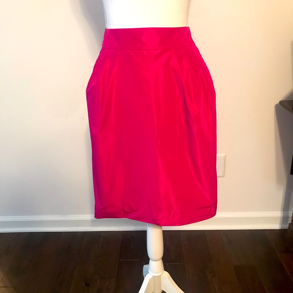 Banana Republic Taffeta Mini Skirt. Fuchsia 6